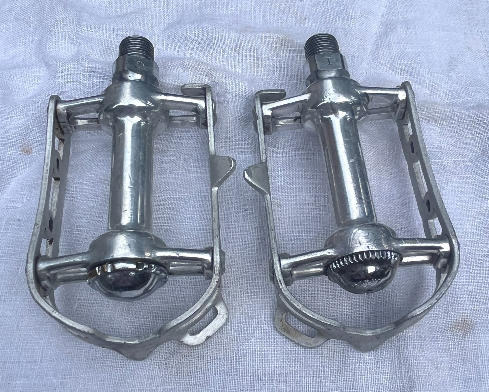 Zeus Gran Sport quill road pedals 9/16″ silver alloy vintage retro l’eroica bike