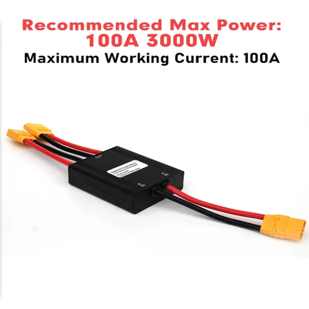 20V-100V 60A/80A/100A/120A XT90 plug Dual Battery Connection Adapter for E-Bike