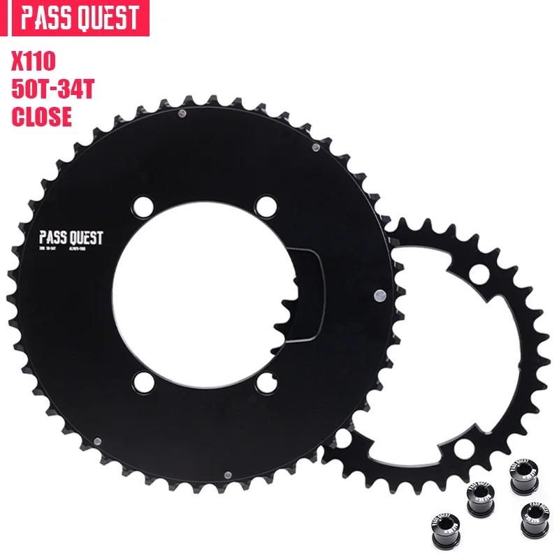 Bicycle 110BCD Double Chainring 4-Bolt 46-33T/48-35T/50-34T/52-36T/53-39T/54-40T