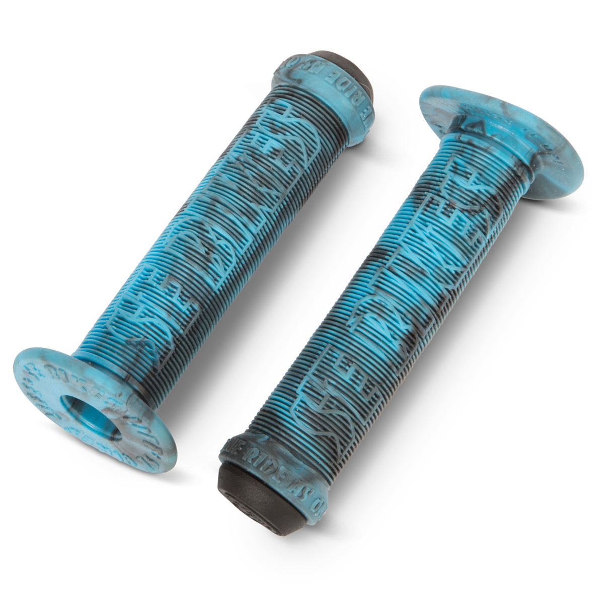 SE Racing BIKE LIFE open end BMX bicycle grips with bar ends 135mm BLUE SWIRL