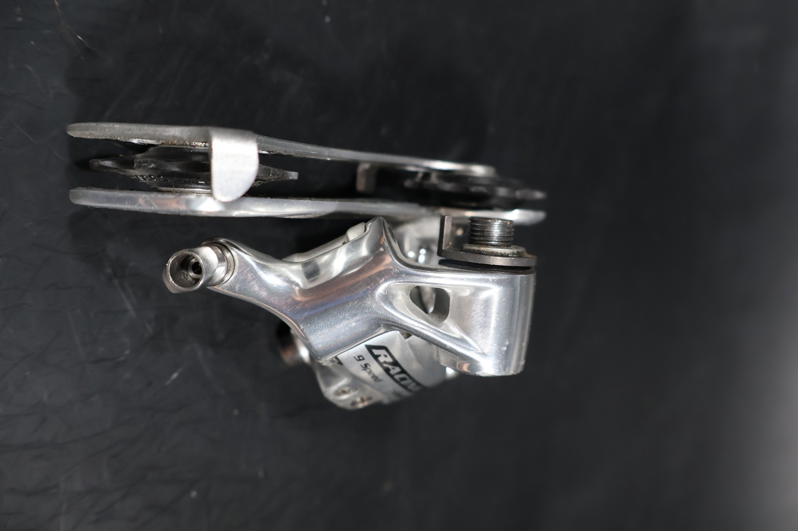 Campagnolo Racing T Triple Rear Derailleur 9 Speed Long Cage Silver Vintage Bike