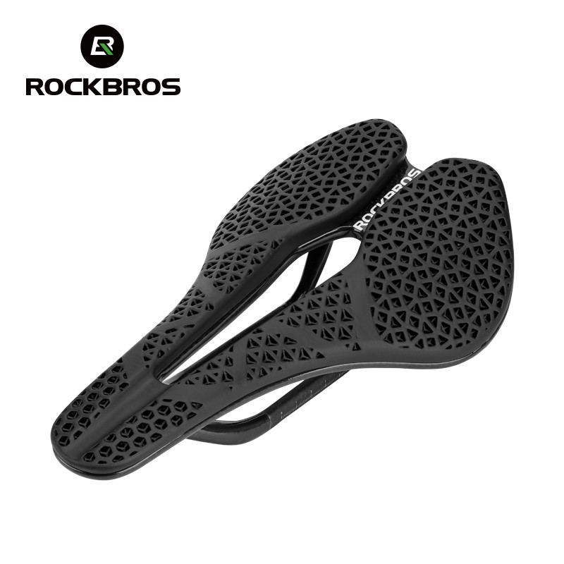 ROCKBROS 3D Printed Bicycle Saddle Ultralight Carbon Fiber Hollow Bike Saddle
