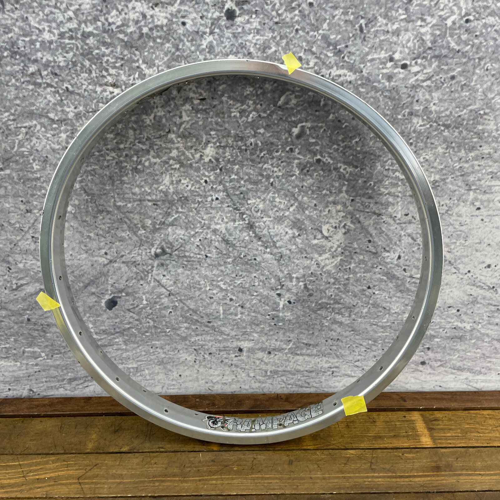Stolen Brand Rampage BMX Rim 36h 20 in Silver Street Park Hoop 36 Hole Dents