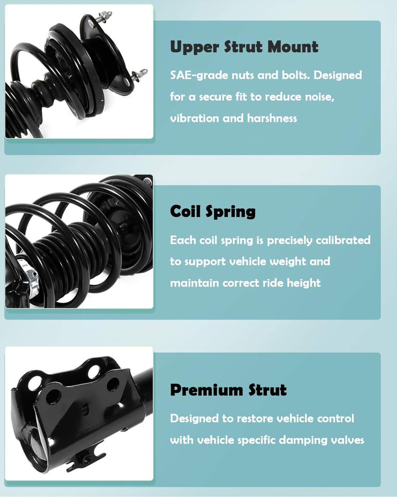 SCITOO Front and Rear Pair Strut & Spring Complete Assembly Compatible with 2…