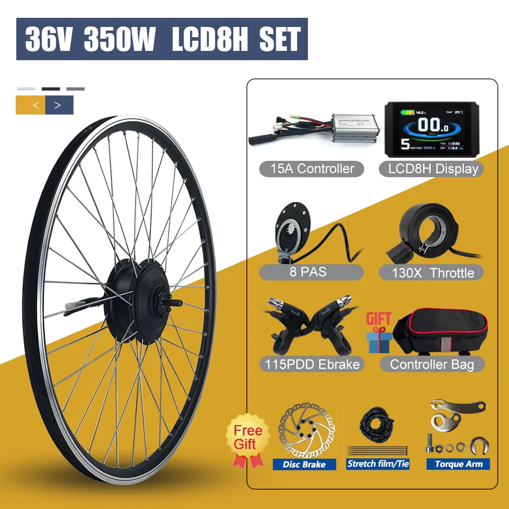 MTB E-Bike Conversion Kit 36V 48V 350W Rear Rotate/Cassette Hub Motor Wheel