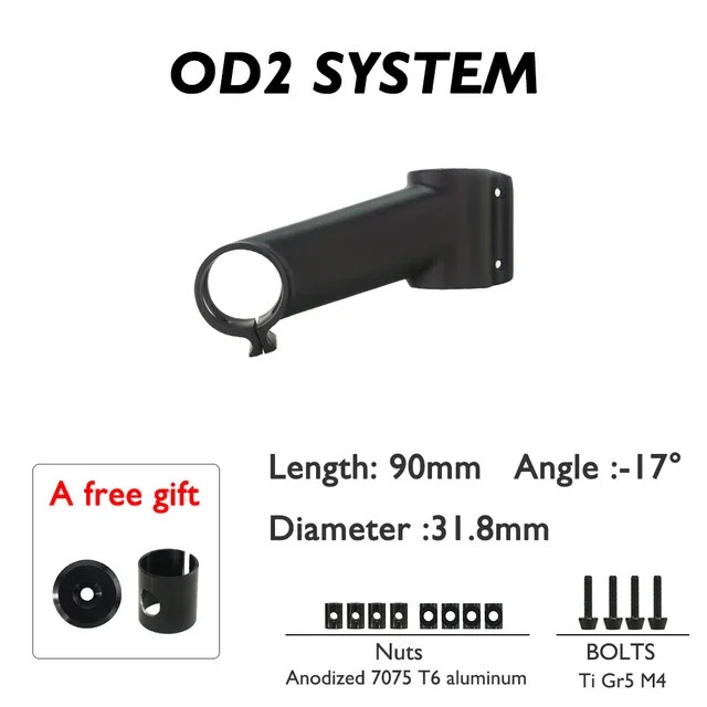 Carbon Bicycle Stem Riser 60-120mm 6/17 Degree 31.8mm Diameter Computer Stand