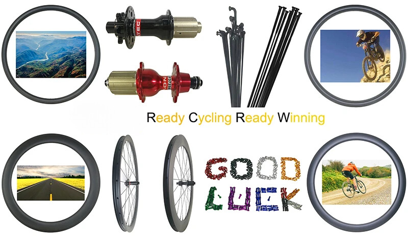 1 Pcs 700C Road Carbon Rim Wide 26mm Deep 30 38 45 50 60mm Disc or V Rim Brake