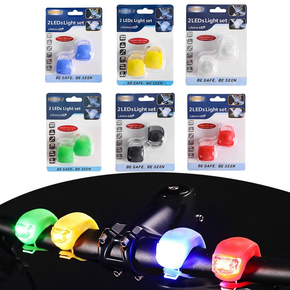 Compact 4.3 x 3.3 cm Mountain Bike Lights Set Water Resistant for All Weather