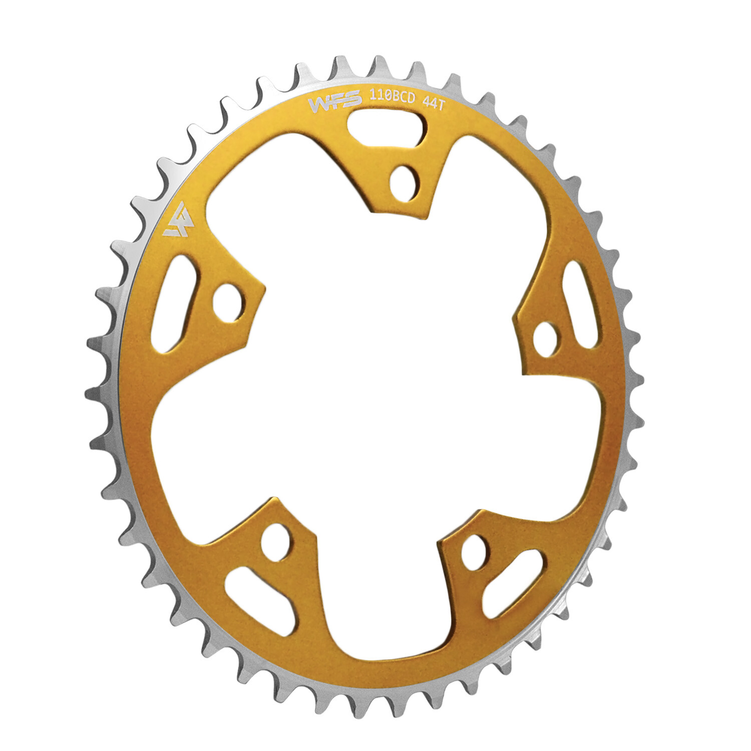 WFS Pulsar Chainring 44T 1/8″ 110mm Old School BMX Single Speed Fixie , Gold