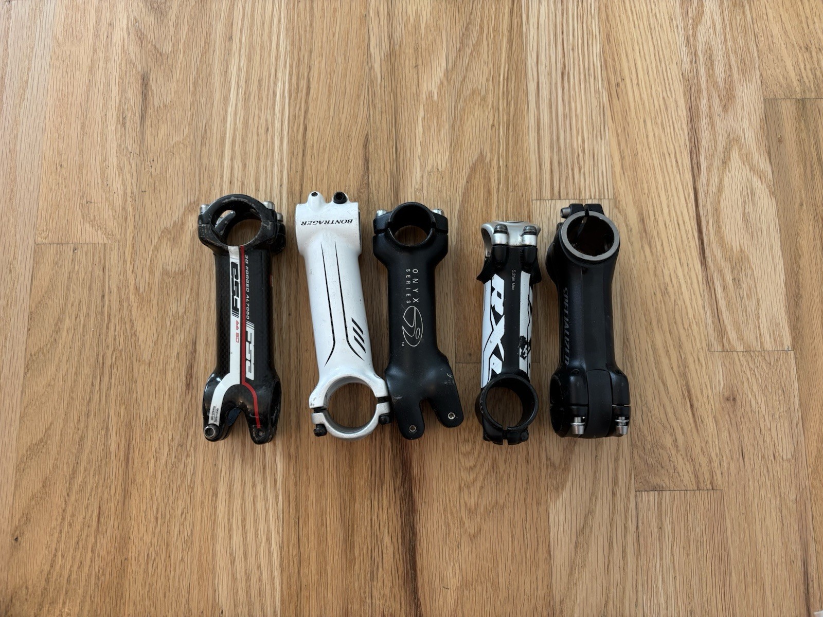Various MTB Handlebar Stems Lot Of 5 Long 31.8