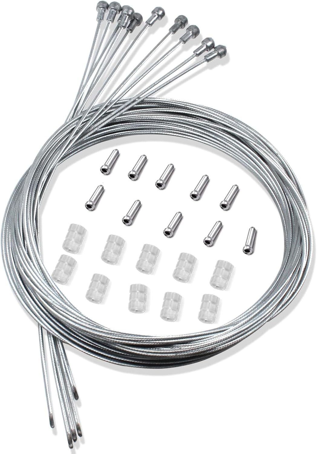 10PCS Bicycle Brake Cable, Bike Derailleur Shifter Cables,Front and Rear Brake L