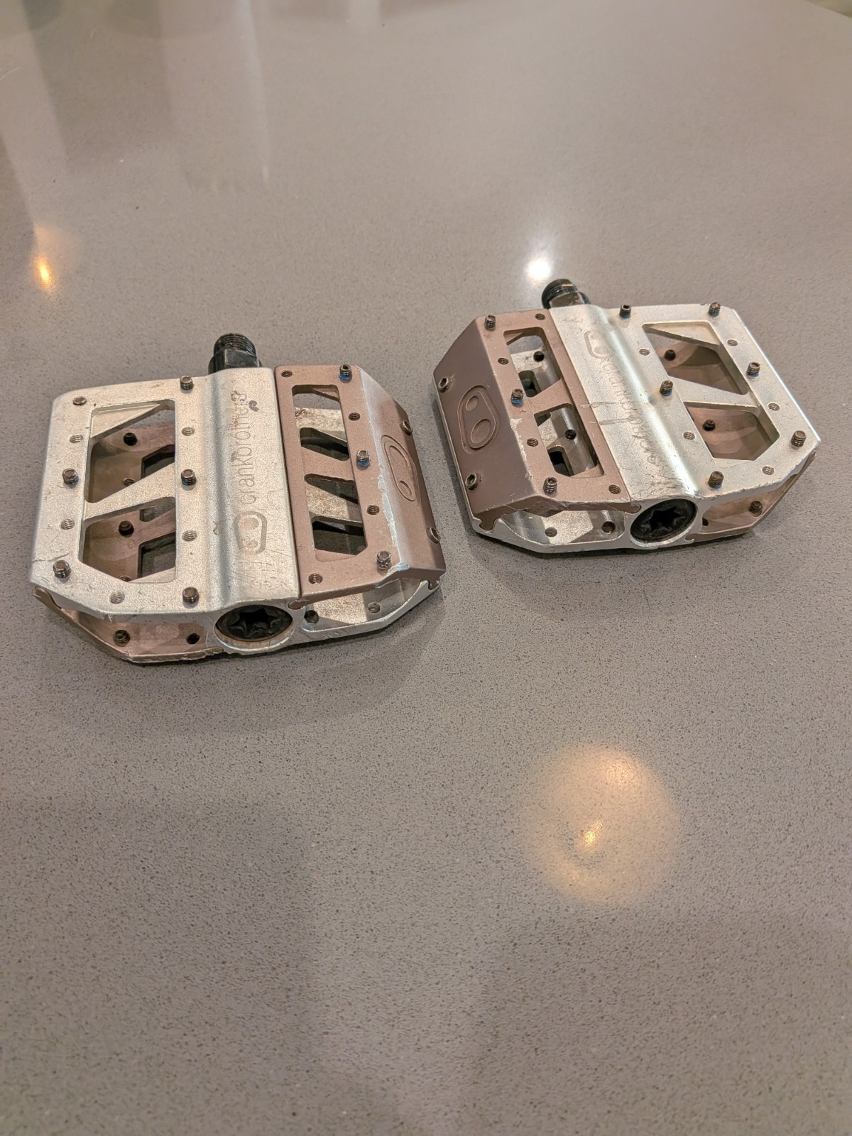 Crankbrothers 5050 Aluminum Platform Pedals 9/16in Silver/Anthracite Pair