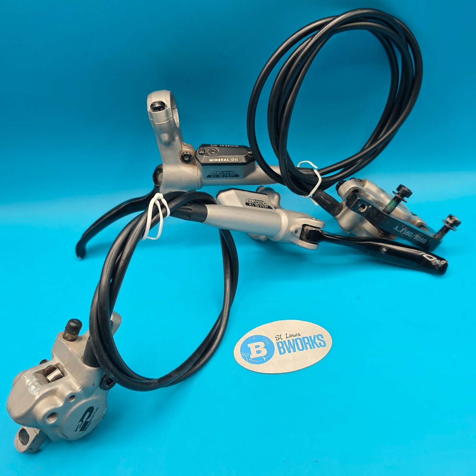 Tektro Auriga Comp Hydraulic Disc Brakeset Working Bled VGC MTB Brakes g20