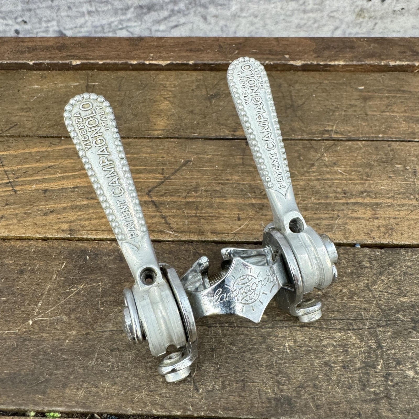 Vintage Campagnolo Record Down Tube Shifter Set Shift Lever Clamp FRiction 80s