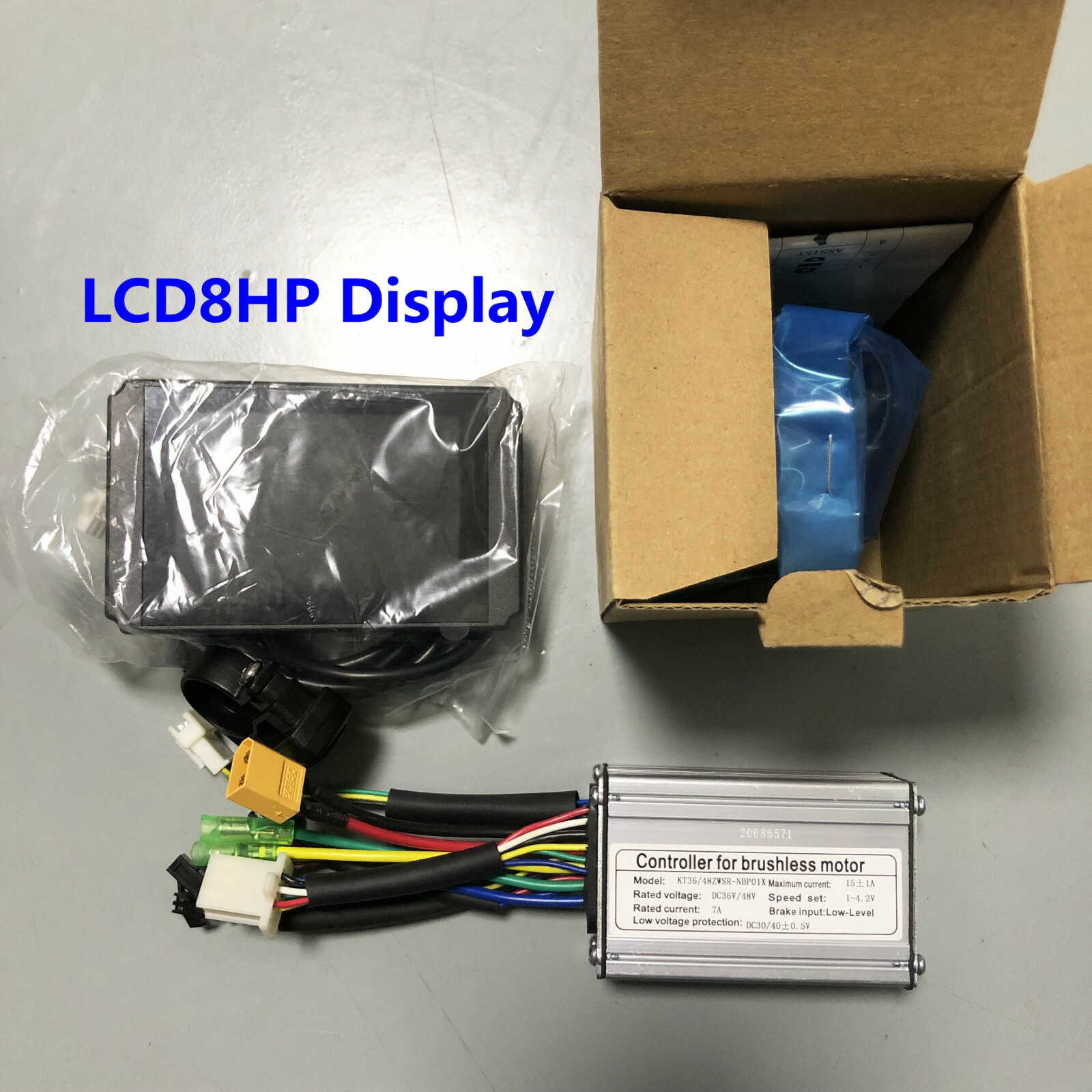 36V/48V15A KT Brushless DC Motor Controller Ebike+KT-LCD8H/KT-LCD3 Display