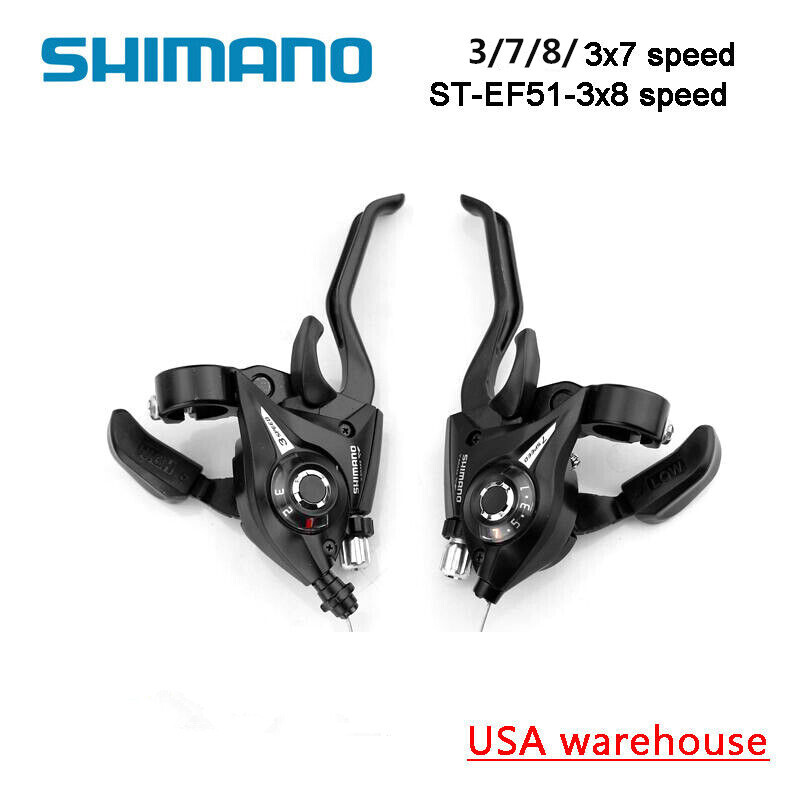 Shimano ST-EF51 GEAR Shifter 3/7/8/3×7/3X8 V-Brake Lever Speed Set Bike MTB