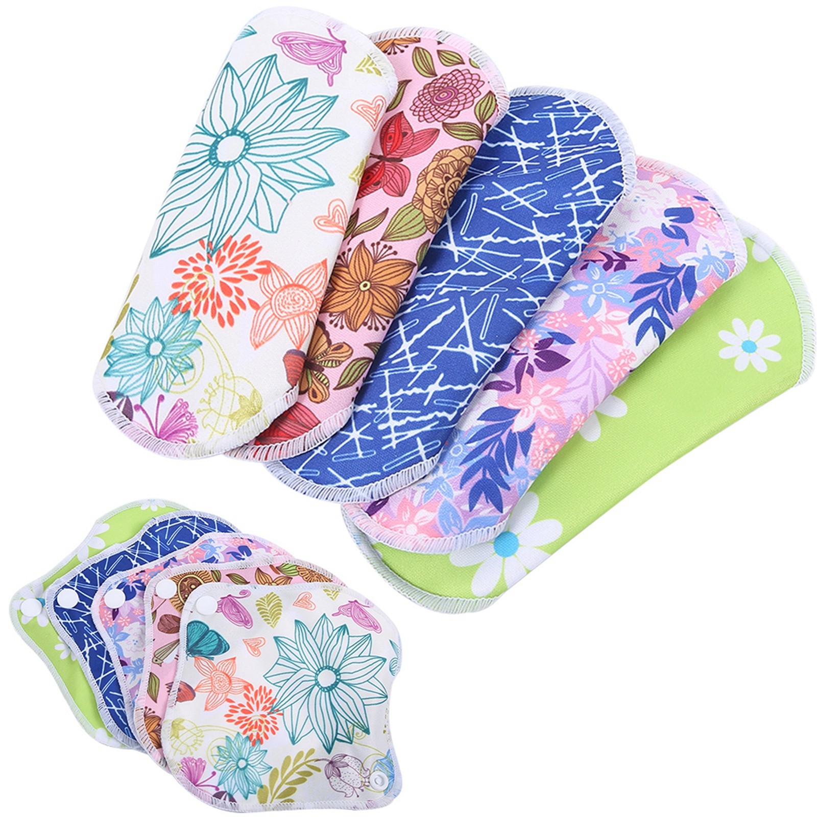 Menstrual Pad Reusable Waterproof Bamboo Charcoal Fiber Cloth Washable Women BEA