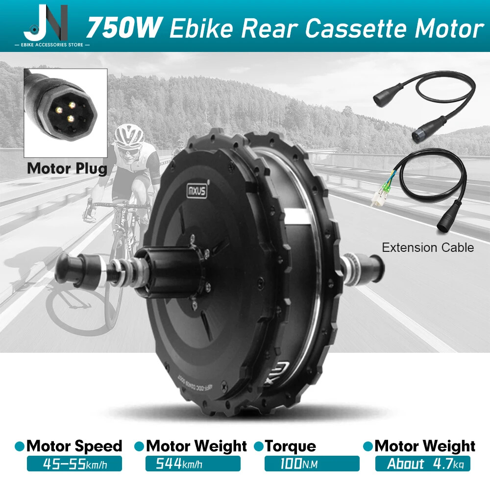 48V 750W 1000W MTB E-bike High Speed Brushless Rear Rotate/Cassette Hub Motor