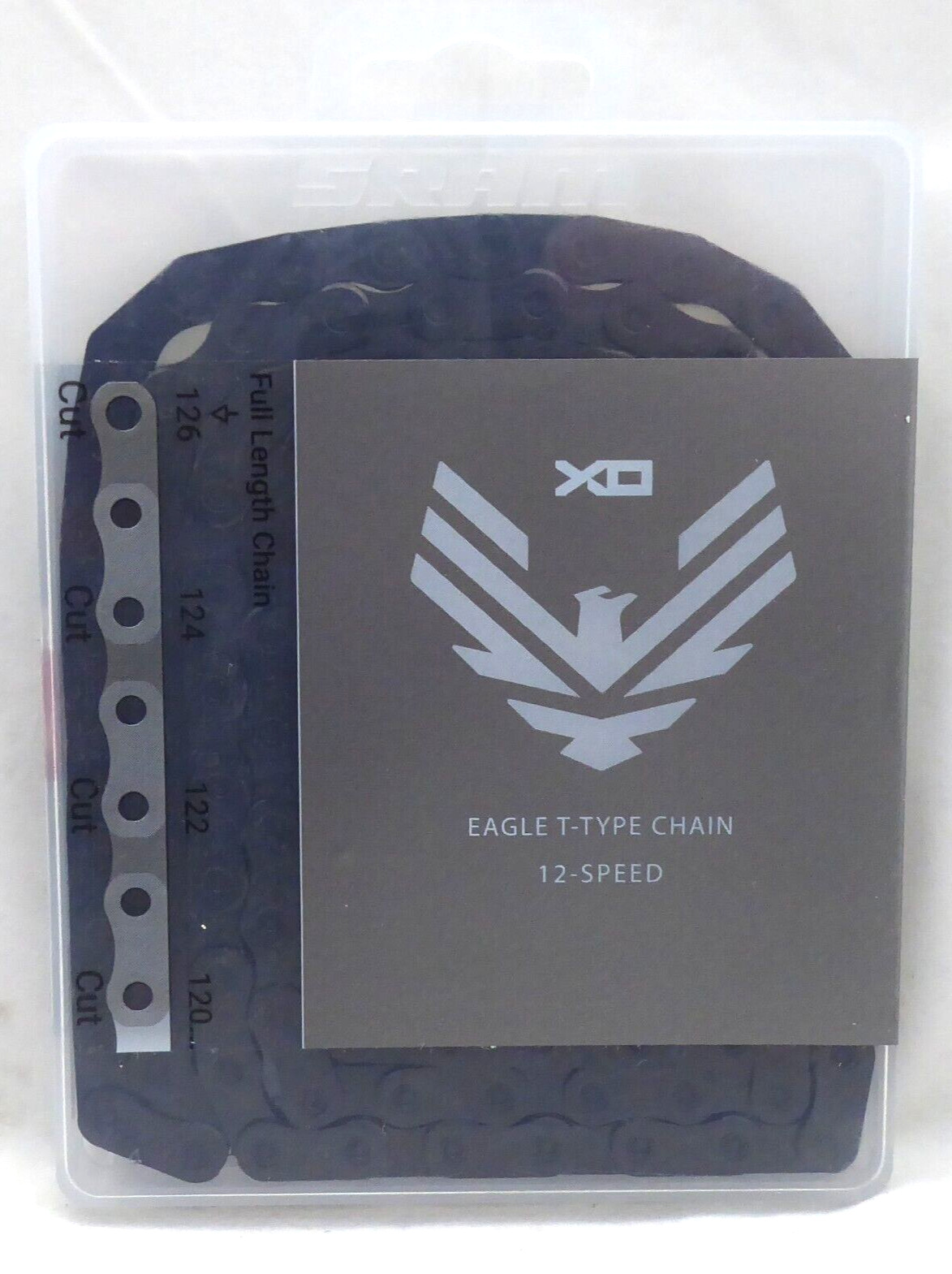 SRAM X0 Eagle T-Type Flattop Chain – 12-Speed, 126 Links, Solid Pin, Includes