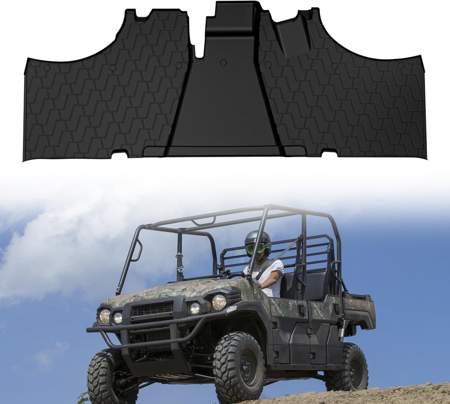 Front Floor Mats Set Kawasaki Mule PRO DX DXT FX FXR FXT 2015-2025 TPE Liner
