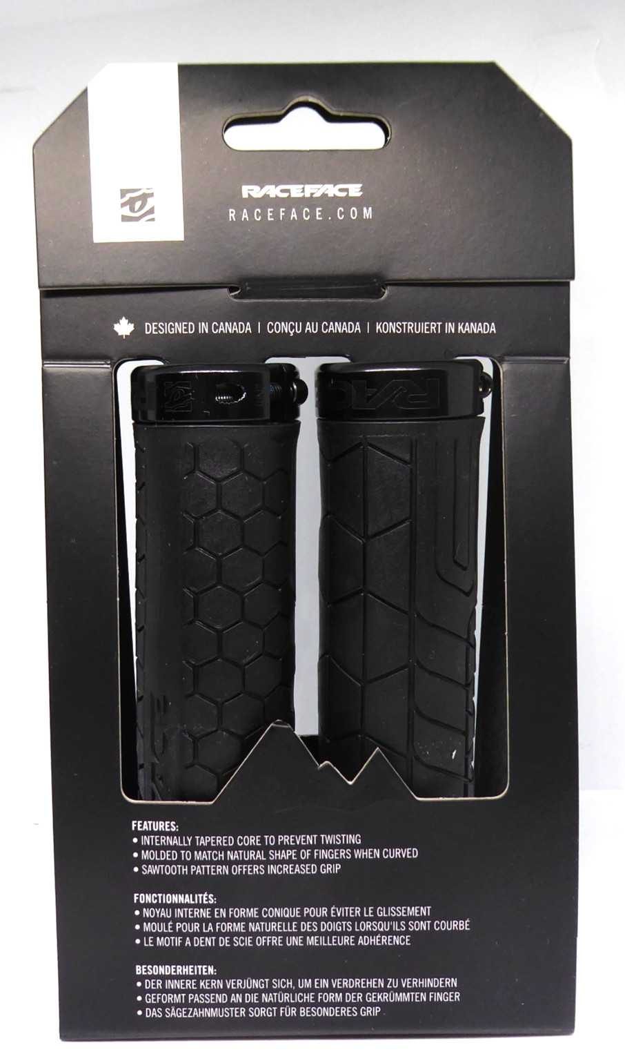 Race Face Getta Grip Lock-On Grips, 33mm, Black/Black