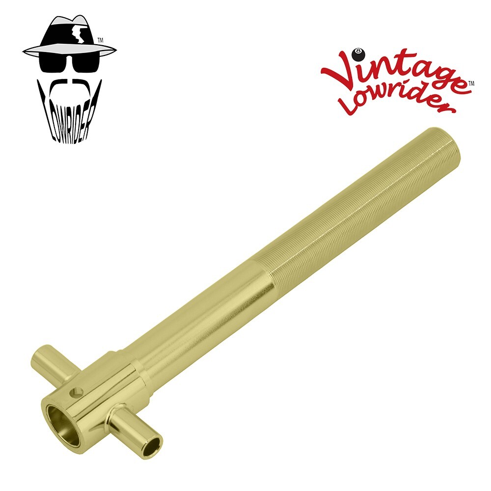 VINTAGE LOWRIDER 8 1/2″ LONG STEEL SPRING FORK STEERING TUBE 22.2MM GOLD.