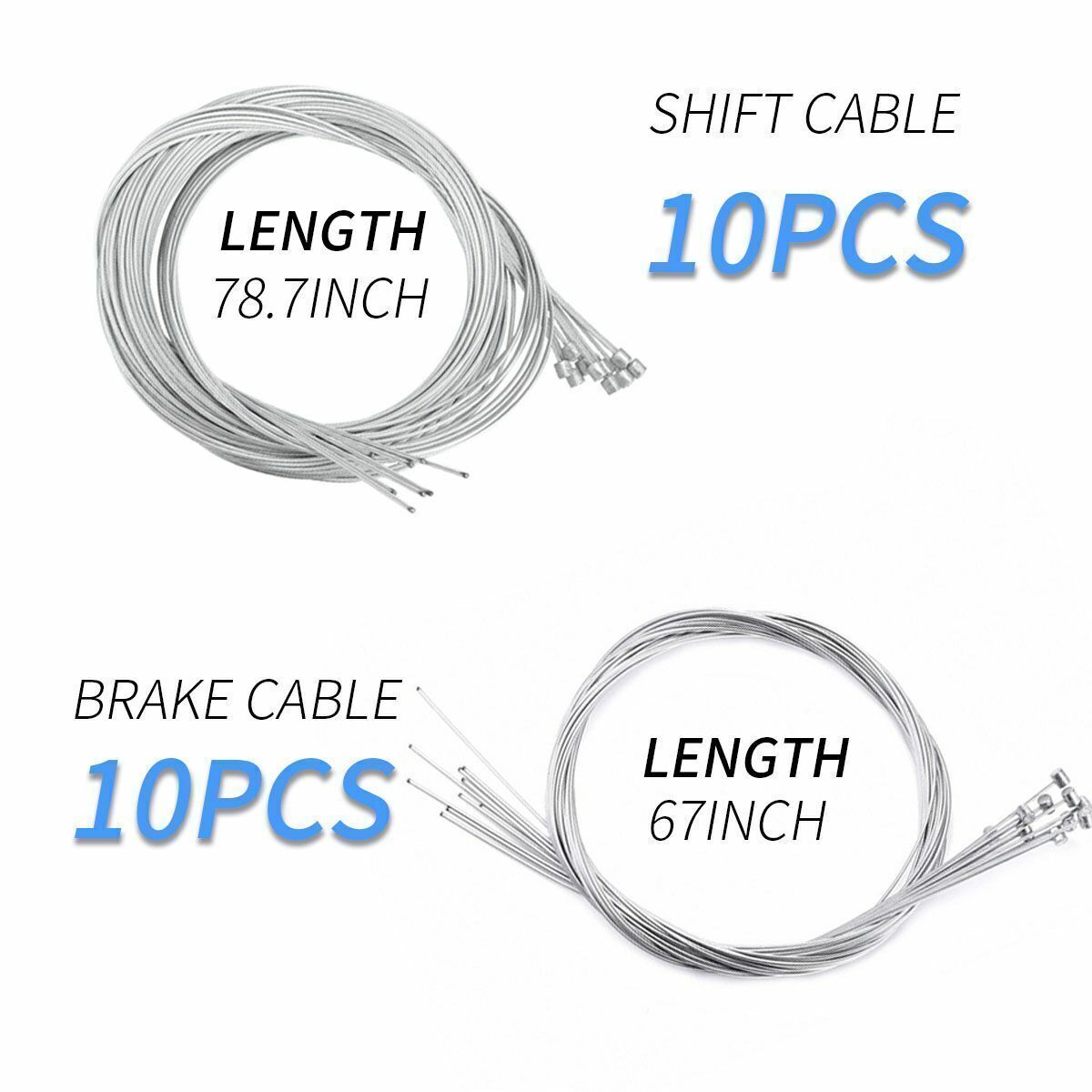 10X Bicycle Shift/Brake Shifter Derailleur Gear Steel Inner Cable Wire