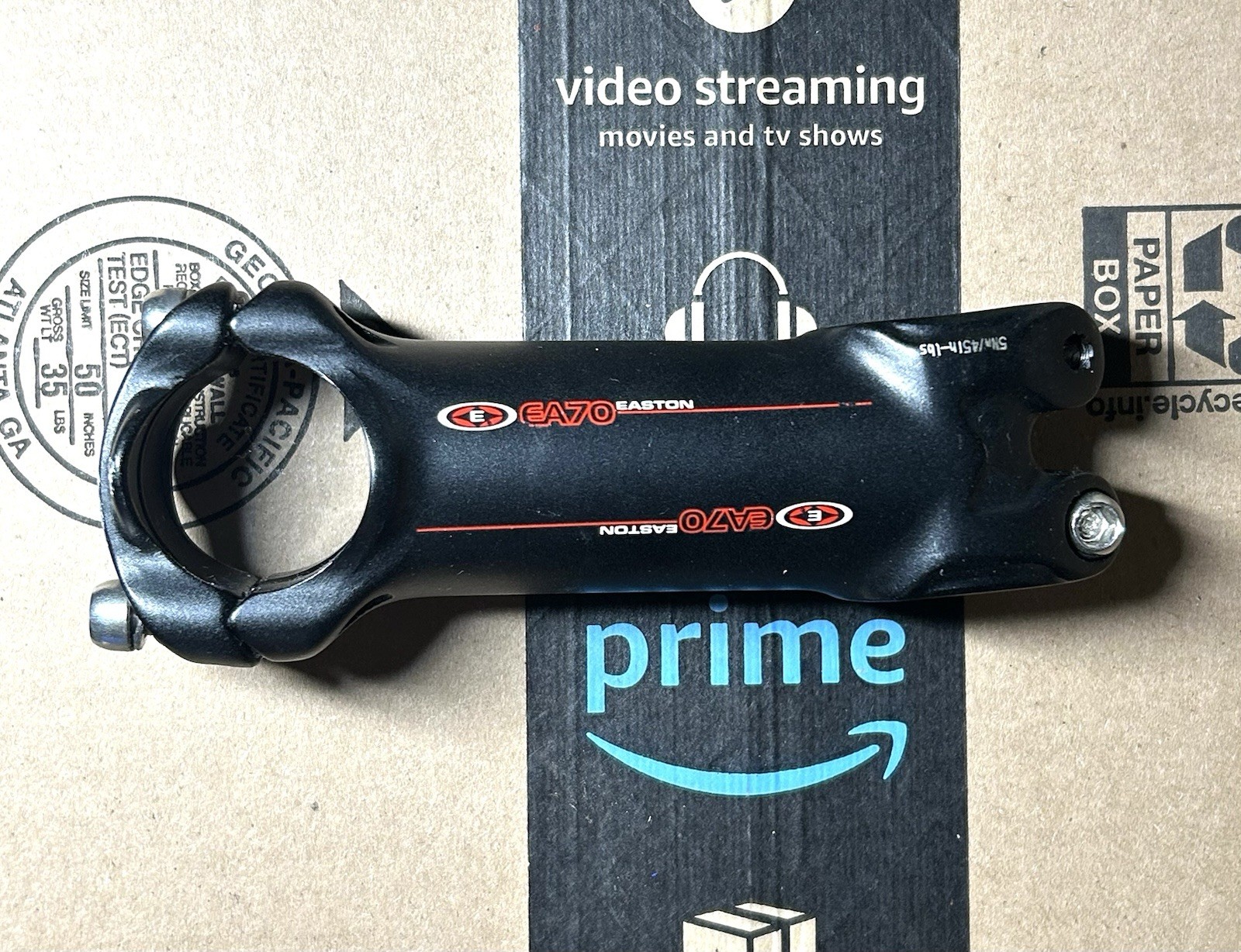 Easton EA70 Stem, 100mm, 6 Degree 31.8mm 1 1/8” Steer 159g