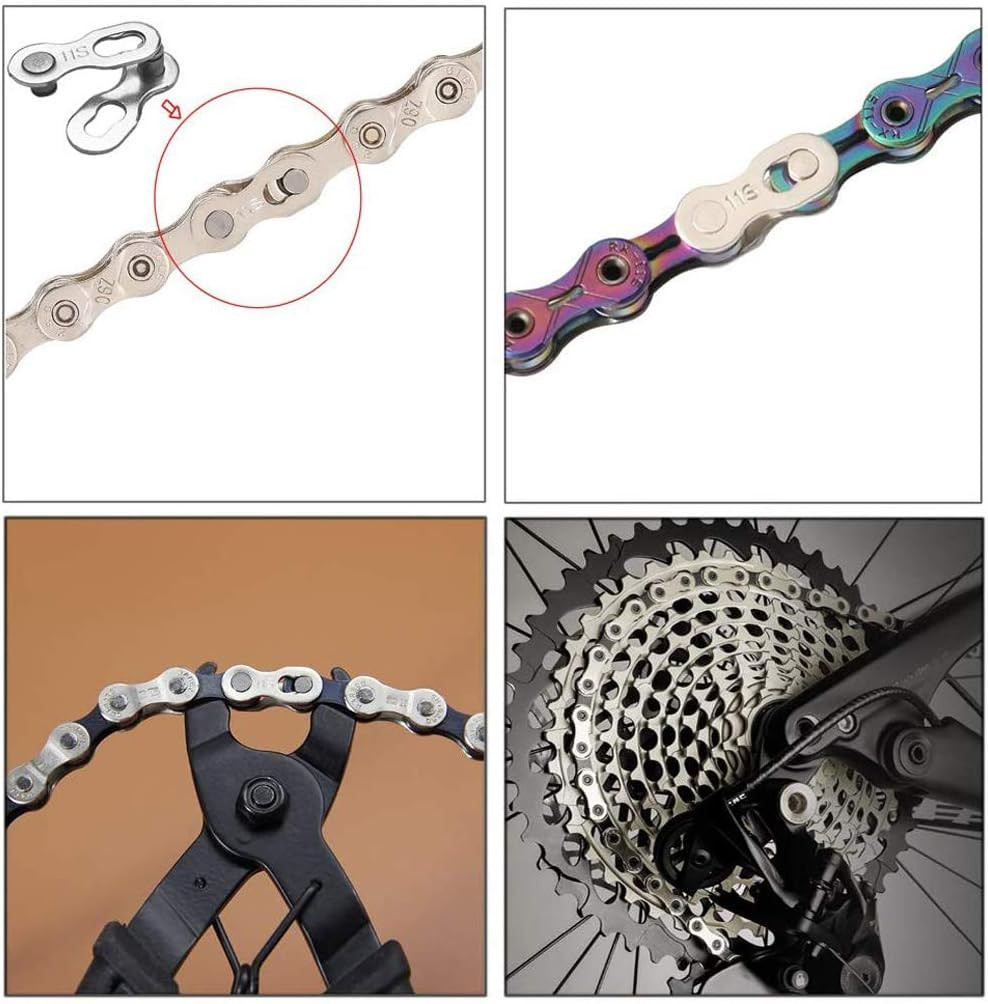 4 Pairs Bicycle Missing Link 1/6/7/8/9/10/11/12 Speed Chain Reusable Steel Bike