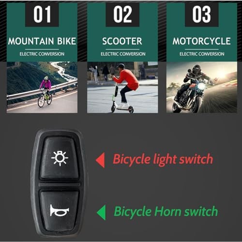 Universal Ebike Light and Horn Switch Turn Signal Switch 3 3-in-1 switch DK336