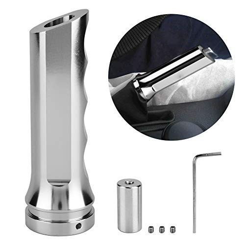 Handbrake Cover, Universal Auto Car Aluminum HandBrake Cover Handle Silver
