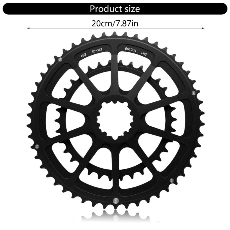 Narrow Wide Tooth Chainring 50-34T/52-36T/53-39T Bike Chainrings Replacements