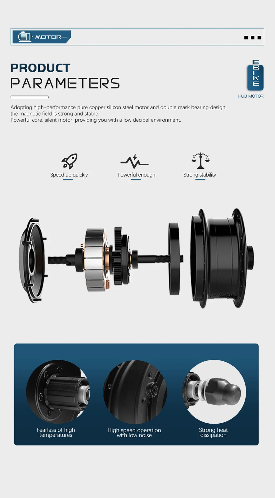36V 48V 250W E-bike Conversion Kit Brushless Rear Cassette Hub Motor Wheel