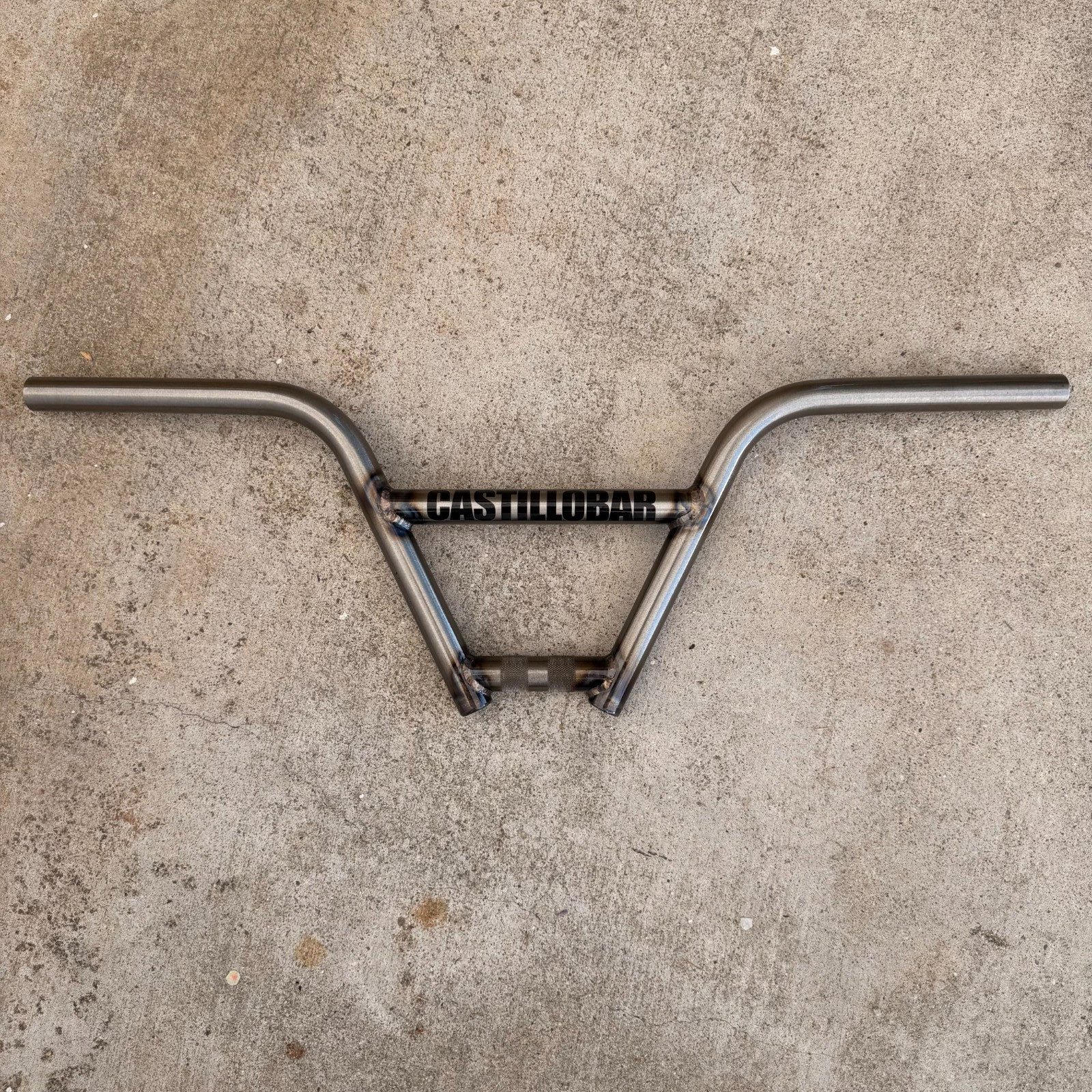 S&M BMX CASTILLO 4pc HANDLEBAR BARS GLOSS CLEAR RAW 7″ RISE