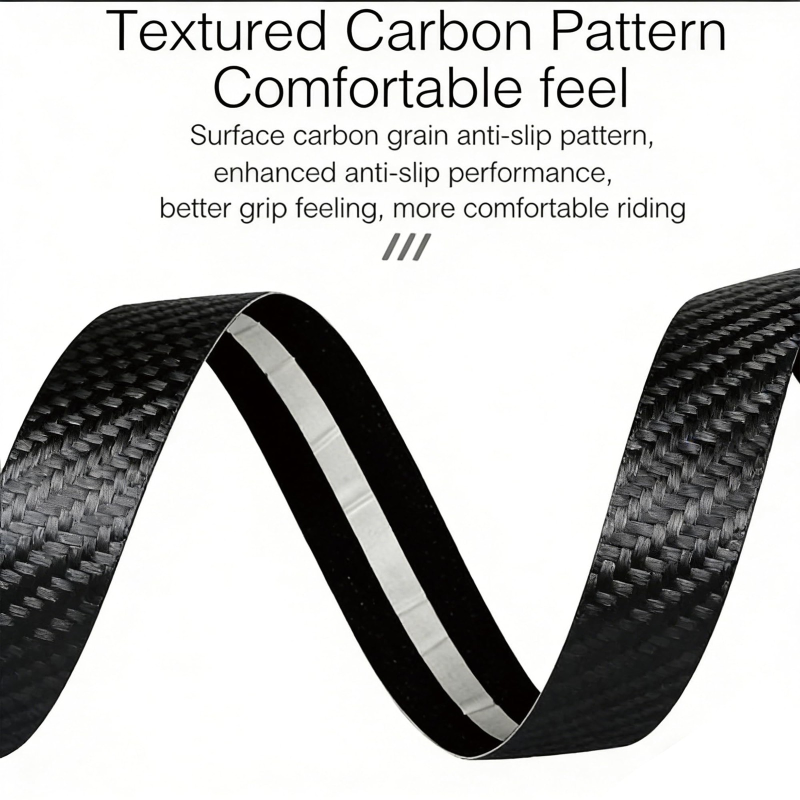 Bicycle Handlebar Tape, Carbon Fiber PU&EVA Road Bike Bar Tape Non-Slip Cycli..