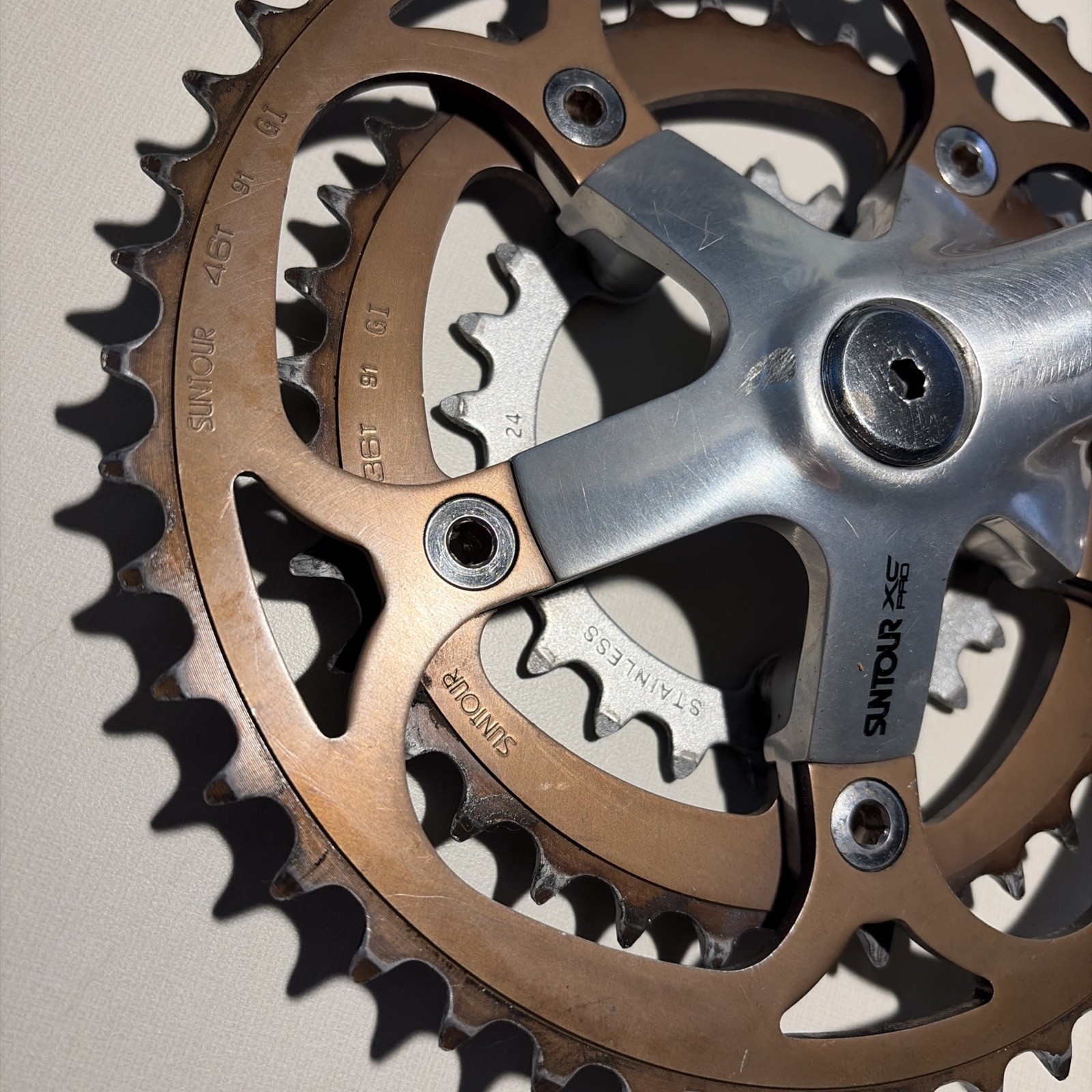 Nice Suntour XC Pro Crankset 175 mm Vintage Mountain Bike