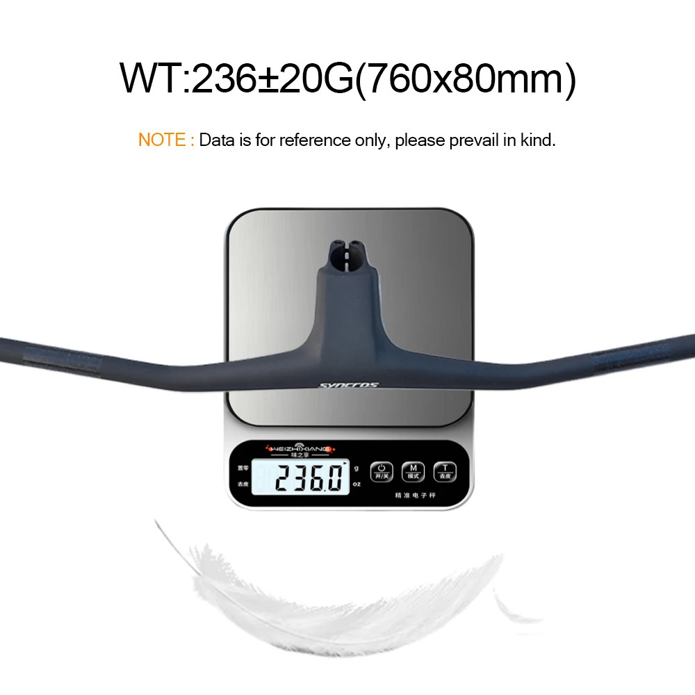 -30 Degree Carbon Mountain Bike Integrated Handlebar 60-100mm Stem Length 28.6mm