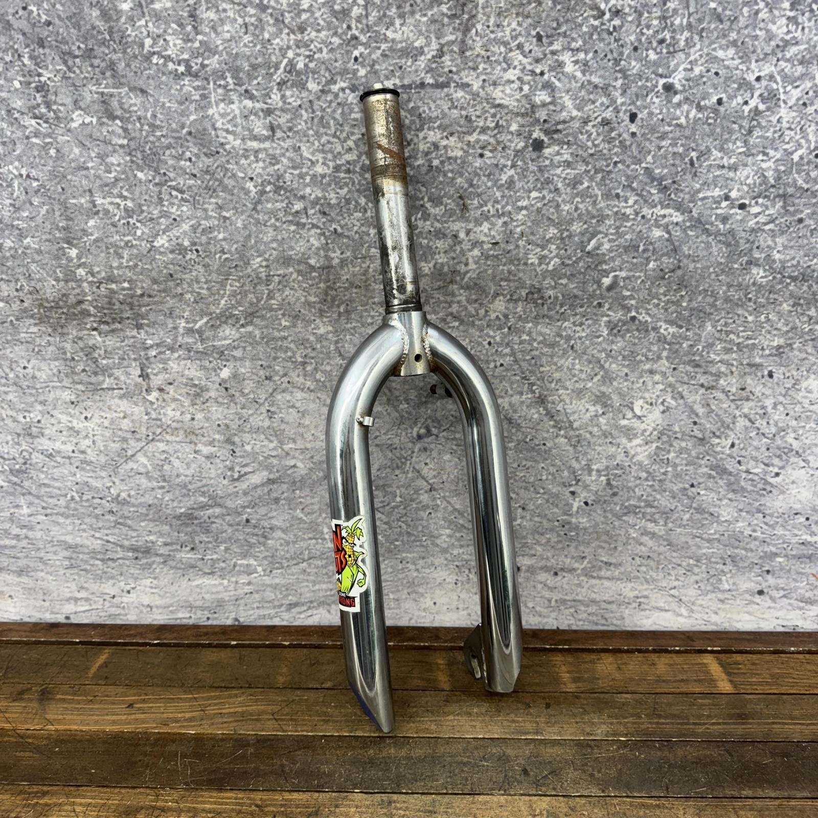 Vintage BMX Fork 20in 1 1/8 Threadless 990s Freestyle Chrome Mid School BMX