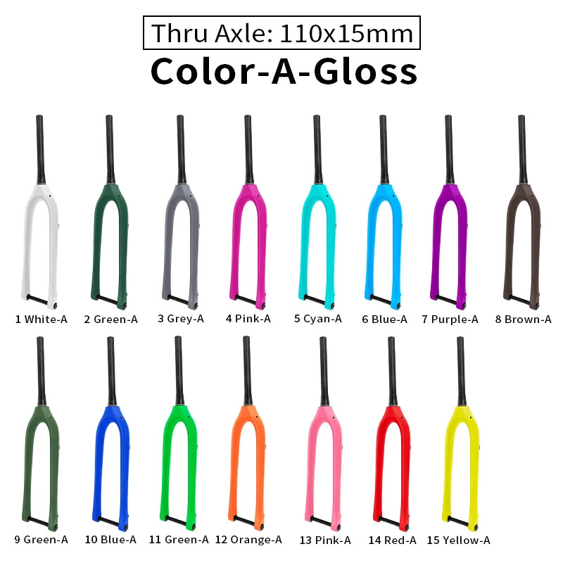 27.5» Carbon MTB Bicycle Fork Thru Axle Outside Cable Line 110x15mm 100x15mm