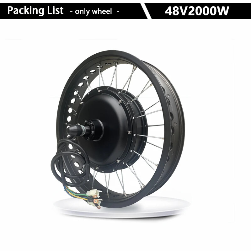 48V 2000W Fat Electric Snow Bike 20 24 26inch *4.0 Brushless Hub Motor Wheel
