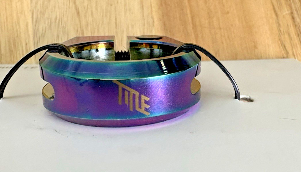Title MTB Seatpost Clamp (Oil Slick) 31.8mm Upcycled