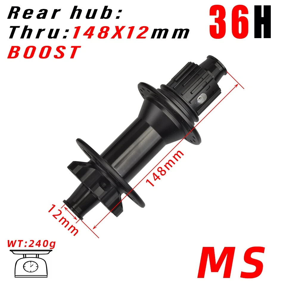 Bicycle Hub 36 Holes HG/XD/MS 141*10mm 148*12mm Structure Mountain Bike Hub