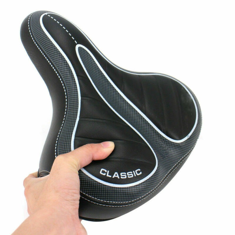 Extra Wide Big Bum Bike Bicycle Cycling Gel Cushion Pad Saddle Seat Soft Comfort