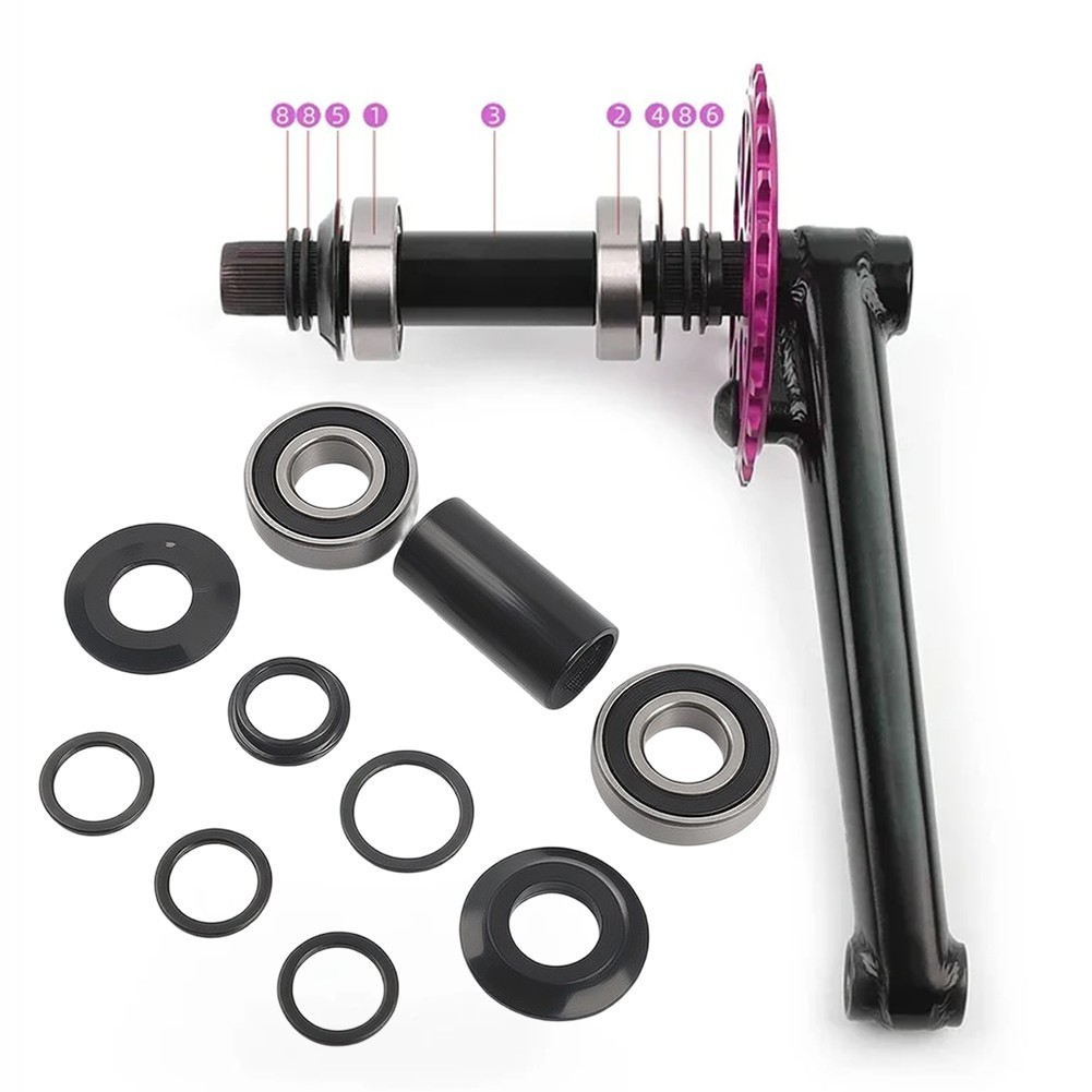 For 19mm Bottom Bracket Bearing Kit Featuring Tapered Washer and Steel Tube