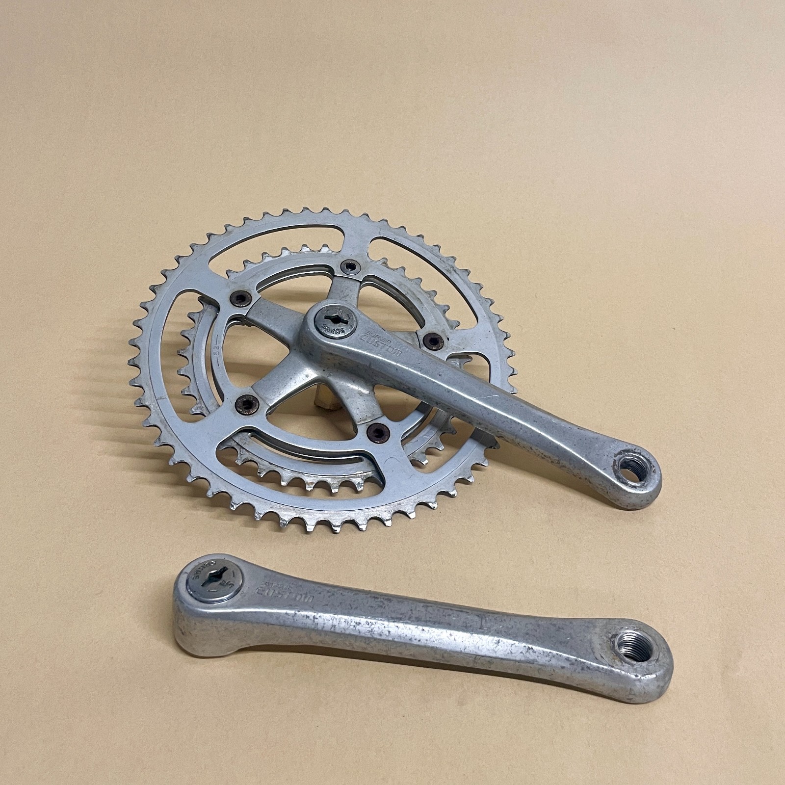 SR Sakae/Ringyo Super Custom 170mm 52/40T Crankset, 118BCD Square Taper 80s