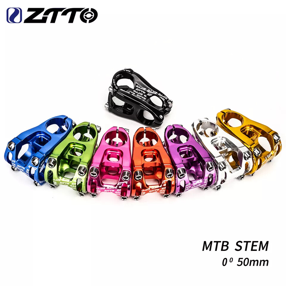 Bicycle Stem 50mm 31.8mm Bar Clamp 0 Degree No Rise MTB Road Bike XC Gravel ZTTO