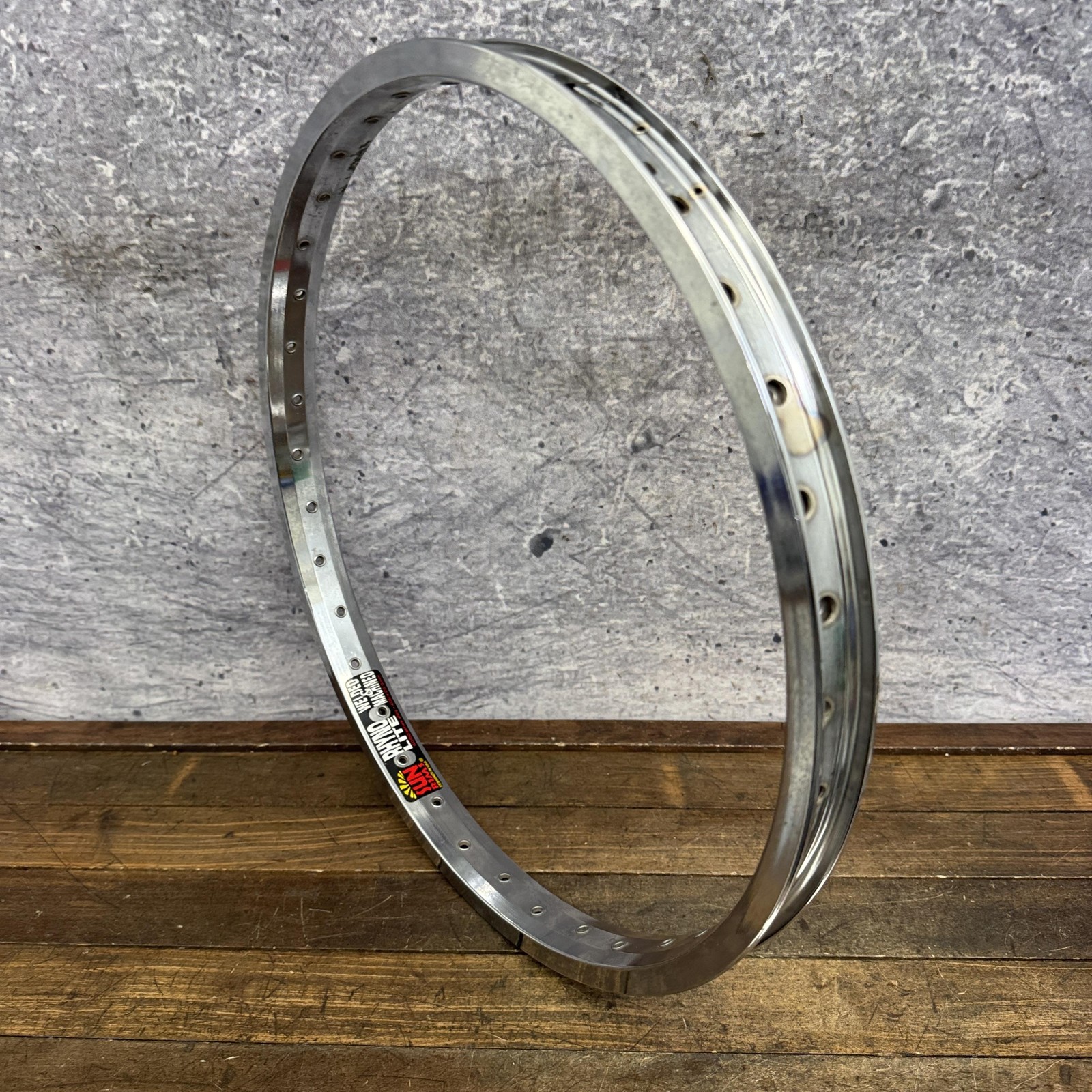 Vintage Sun Rims Rhyno Lite 20in BMX Rim 36H Doulle Wall Chrome Mid School Alloy