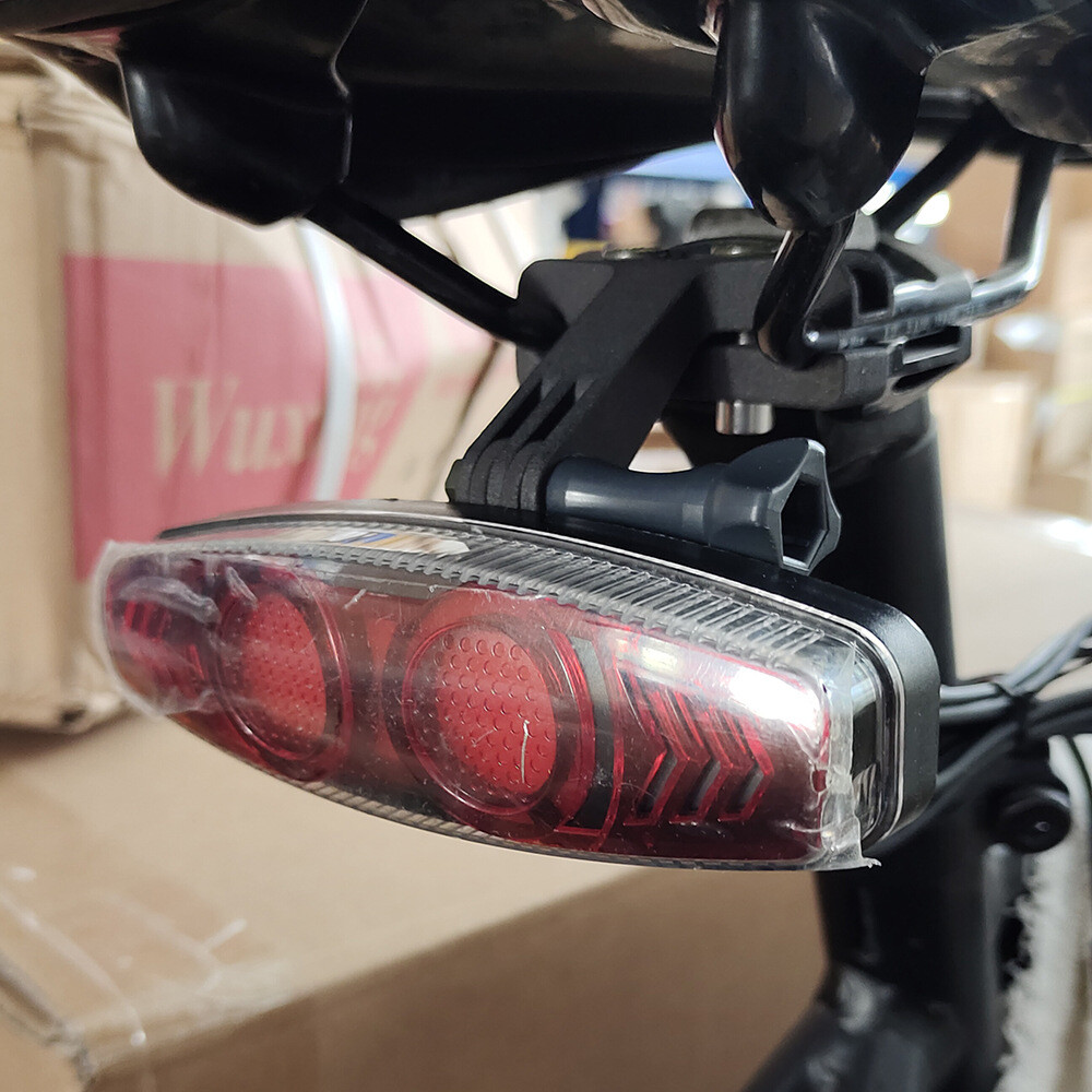 12V-60V E-bike Headlight Tail Rear Warning Light LED Brake Spotlight Cycling