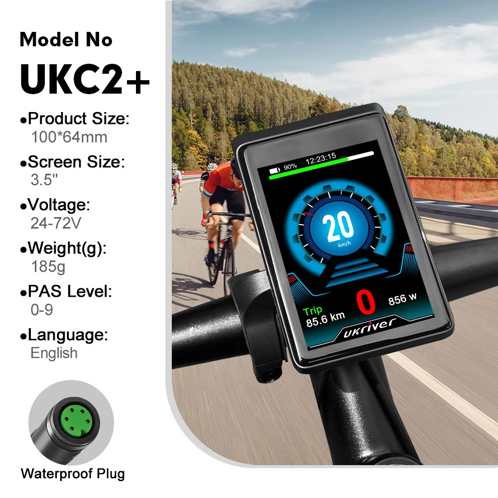 E-bike LCD Color Display Instrument 36V48V52V SW102T DZ40 600C BF-UART Protocol