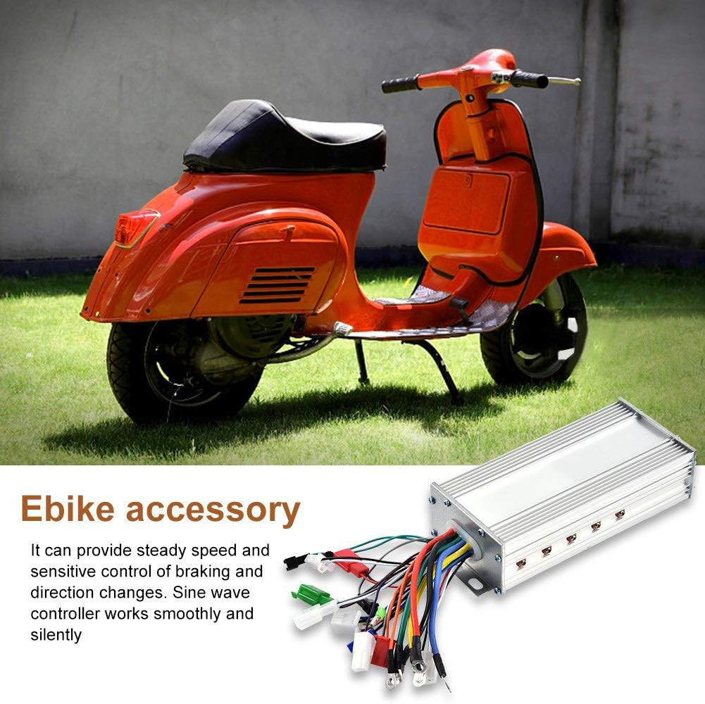 Motor Brushless Controller, 36V/48V 1000W Motor Sine Controller for Scooter